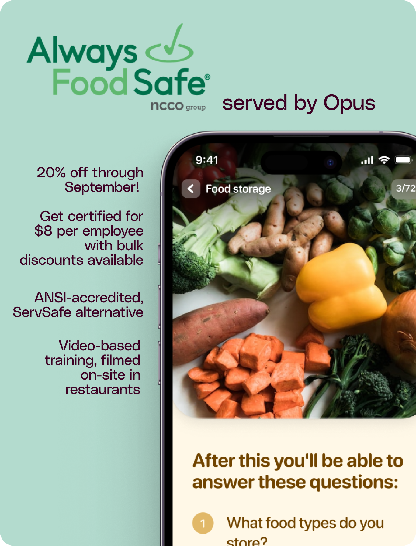 Food Handlers and Food Manager Certification Opus